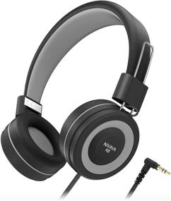 img 4 attached to 🎧 NIVAVA K8 Kids Headphones for Children Boys Girls Teens - Wired Foldable Lightweight Stereo On Ear Headset for Cellphones Computer MP3/4 Kindle Airplane School - Black & Gray (Product Name for Enhanced SEO)