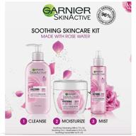 🌹 discover the relaxing power of garnier skinactive soothing skincare kit with rose water naturals soothing kit, rose logo