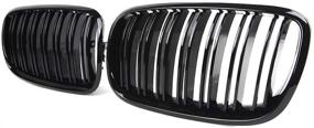 img 3 attached to 🚘 Enhance Your BMW X5 E70 & X6 E71: SNA X5 X6 Grill - Front Kidney Grille (2007-2013) (2008-2014), ABS Gloss Black Grill, 2-pc Set
