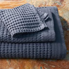 img 3 attached to 🧼 Midnight Blue Premium Waffle Weave Wash Cloth - 100% Natural Cotton, Lattice Design, Lint Free, Ultra Soft, Highly Absorbent & Quick Drying - Fade Resistant Modern Colors