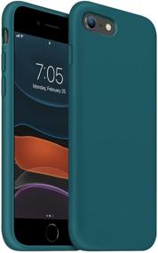 img 4 attached to 📱 OUXUL iPhone 8/SE 2020/7 Case - Liquid Silicone Gel Rubber Phone Case, 4.7" Full Body Slim Soft Microfiber Lining Protective Case (Blackish Green)