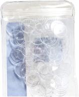 100 clear plastic disc pads for earring stabilization and backs logo