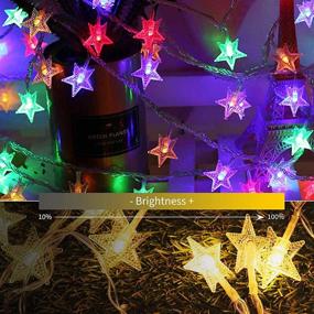 img 3 attached to 🎄 Star String Lights Plug in 33ft: 100 LED Christmas Twinkle Fairy Lights with Remote & Timer - 11 Lighting Modes for Indoor/Outdoor Bedroom, Patio, and Camping Decor