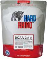 высококачественный невкусный порошок hard rhino bcaa 2:1:1 инстантизированный, 1 килограмм (2.2 фунта), лабораторно протестированный, в комплекте с лопаткой логотип