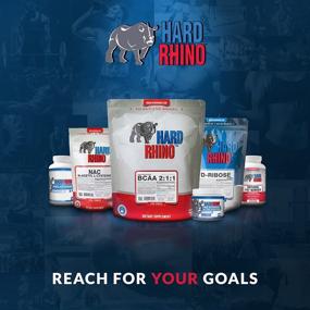 img 1 attached to Высококачественный невкусный порошок Hard Rhino BCAA 2:1:1 инстантизированный, 1 килограмм (2.2 фунта), лабораторно протестированный, в комплекте с лопаткой