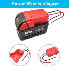 img 3 attached to 🔋 Milwaukee M18 Battery Power Wheel Adapter - 18V Dock Connector, M18 Battery Adapter, Robotics, 12 Gauge