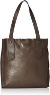 dark brown genuine leather shoulder handbag by kompanero: enhance your style with this elegant accessory! logo
