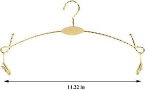 img 3 attached to 🔥 Premium Quality and Stylish Gold Metal Underwear Bra Rack Display Hangers with Clips for Fashionable Children's Clothing – Set of 10