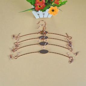 img 2 attached to 🔥 Premium Quality and Stylish Gold Metal Underwear Bra Rack Display Hangers with Clips for Fashionable Children's Clothing – Set of 10