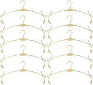 🔥 premium quality and stylish gold metal underwear bra rack display hangers with clips for fashionable children's clothing – set of 10 логотип