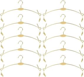 img 4 attached to 🔥 Premium Quality and Stylish Gold Metal Underwear Bra Rack Display Hangers with Clips for Fashionable Children's Clothing – Set of 10