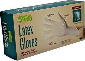 img 1 attached to Powder Free Latex Gloves - Green Direct Disposable Gloves for Food Prep, Cooking, Kitchen, and Cleaning (Large) - Pack of 100 Gloves