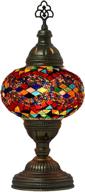 🌟 mozaist turkish lamp: mosaic table lamp, antique moroccan decor, glass bohemian vintage lamp shade, small desk tiffany bedside stained glass lamp with us plug and e12 socket логотип