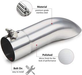 img 1 attached to Upgrade Your Exhaust System with LCGP 2.5 Inch Inlet Turn Down Exhaust Tip