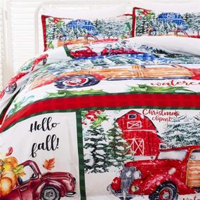 img 1 attached to Christmas Watercolor Comforter Pillowcases Decoration