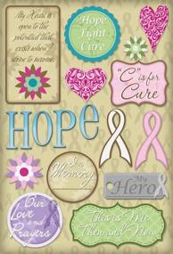 img 1 attached to 🎗️ Karen Foster Design Acid and Lignin Free 'C' is for The Cure Scrapbooking Sticker Sheet - Enhance Your Designs with a Meaningful Statement