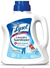 img 1 attached to 💦 Lysol Laundry Sanitizer Additive, Crisp Linen, 90oz: Eliminate Germs and Refresh Fabrics