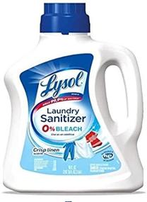 img 3 attached to 💦 Lysol Laundry Sanitizer Additive, Crisp Linen, 90oz: Eliminate Germs and Refresh Fabrics