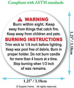 img 3 attached to 🔥 ASTM Compliant Candle Warning Labels: 100 pcs Tearproof Waterproof Stickers for Fire Safety