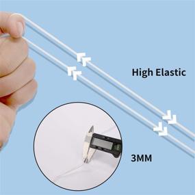 img 3 attached to 🧵 High-quality 20 Yards Elastic Band: 3mm White Earloop Cord for DIY Masks and Sewing Crafts