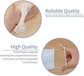 img 1 attached to 🧵 High-quality 20 Yards Elastic Band: 3mm White Earloop Cord for DIY Masks and Sewing Crafts