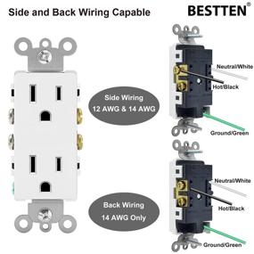 img 2 attached to BESTTEN Decorator Receptacle Outlet Non Tamper Resistant