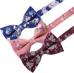 img 2 attached to 🎀 Stylish Adjustable Pre-Tied Bow Ties by AUSKY: Elevate Your Look with Elegant Variations