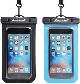 img 4 attached to 📱 2 Pack Universal Waterproof Phone Case, IPX8 Cellphone Dry Bag Compatible with iPhone 12 Pro 11 Pro Max XS Max XR X 8 7, Samsung Galaxy S10/S9, Google Pixel 2, HTC and More Up to 7.0 Inches