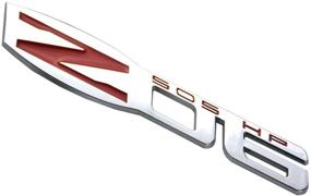 img 2 attached to 🚀 Upgrade your Corvette with x2 Chrome Red Z06 Emblems for Fender/Trunk Badge Replacement