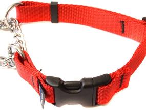 img 2 attached to 🐶 Cetacea Chain Martingale Dog/Pet Collar: Quick Release, Medium, Red – Optimal Control and Comfort for Your Beloved Pet