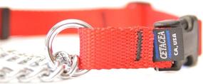 img 3 attached to 🐶 Cetacea Chain Martingale Dog/Pet Collar: Quick Release, Medium, Red – Optimal Control and Comfort for Your Beloved Pet