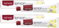 red seal lemon toothpaste: mint free, fluoride 🍋 free, sls free - refreshing citrus flavor for homeopaths, 2-pack logo