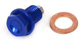 img 1 attached to JFG RACING Blue CNC Aluminum M10x1.25 Magnetic 🔵 Oil Drain Plug Bolt for Yamaha YZ & WR Series