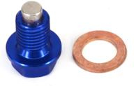 jfg racing blue cnc aluminum m10x1.25 magnetic 🔵 oil drain plug bolt for yamaha yz & wr series logo