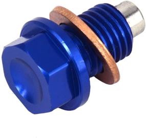 img 3 attached to JFG RACING Blue CNC Aluminum M10x1.25 Magnetic 🔵 Oil Drain Plug Bolt for Yamaha YZ & WR Series