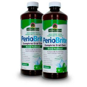 img 4 attached to 🌿 Periobrite Cool Mint Mouthwash by Nature's Answer - All-Natural Formula Promoting Healthy Teeth & Gums, Combating Bad Breath - Fluoride-Free, Alcohol-Free, Gluten-Free, No Artificial Preservatives - 16oz (Pack of 2)