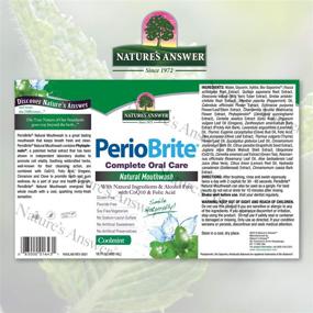 img 3 attached to 🌿 Periobrite Cool Mint Mouthwash by Nature's Answer - All-Natural Formula Promoting Healthy Teeth & Gums, Combating Bad Breath - Fluoride-Free, Alcohol-Free, Gluten-Free, No Artificial Preservatives - 16oz (Pack of 2)