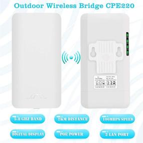 img 3 attached to CPE220 5.8G Wireless Bridge PTMP WiFi PTP Point to Point Outdoor Network CPE with 2KM Transmission Distance, 12DBi High-Gain Antenna, 2 LAN 100MBps Ethernet Ports, and 24V PoE Adapter
