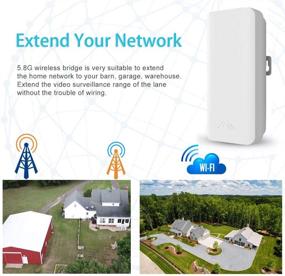 img 2 attached to CPE220 5.8G Wireless Bridge PTMP WiFi PTP Point to Point Outdoor Network CPE with 2KM Transmission Distance, 12DBi High-Gain Antenna, 2 LAN 100MBps Ethernet Ports, and 24V PoE Adapter