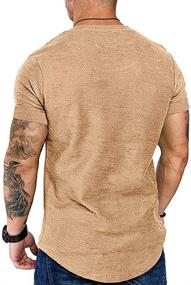 img 1 attached to 👕 Cotton Men's Clothing & T-Shirts, Tanks for Fashionable Muscle Workout Athletes