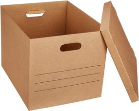 img 3 attached to Medium Moving Boxes with Handles - 10-Pack by Amazon Basics