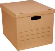 medium moving boxes with handles - 10-pack by amazon basics logo