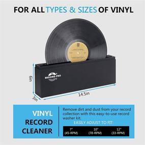 img 2 attached to Complete Vinyl Record Cleaning System with Spin Kit, Fluid, Drying Rack, Brushes, and Microfiber Cloths for 7", 10", and 12" Vinyl Discs