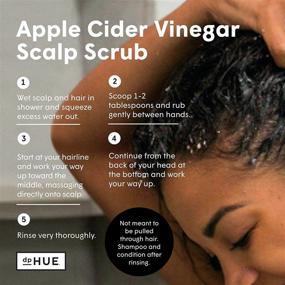 img 1 attached to dpHUE Apple Cider Vinegar Scalp Scrub with Pink Himalayan Sea Salt - 9 oz | Natural Exfoliating Scrub & Dry Scalp Treatment | Infused with Aloe Vera & Avocado Oil | Gluten-Free & Vegan