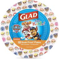 🐾 paw patrol emoji paper plates for kids: heavy duty & disposable | 20ct round plates | perfect for kids' birthday party supplies logo