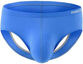 img 3 attached to ZONBAILON Breathable Underwear Jockstrap Supporter Men's Clothing in Active