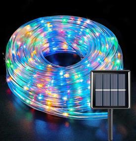 img 4 attached to Enhance Your Outdoor Ambiance with YEGUO Solar Rope Lights - Waterproof LED, 66ft 200 LEDs for Pool, Balcony, and Garden Décor