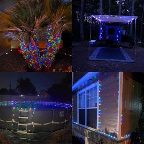 img 2 attached to Enhance Your Outdoor Ambiance with YEGUO Solar Rope Lights - Waterproof LED, 66ft 200 LEDs for Pool, Balcony, and Garden Décor