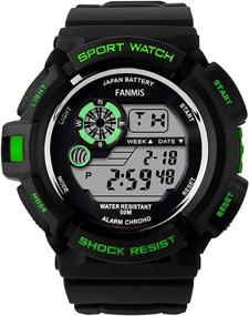 img 3 attached to 🏊 Fanmis Men's Military Multifunction Digital LED Watch: Waterproof, Alarm Quartz Sports Watch with Electronic Functions