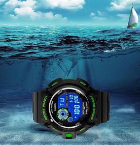 img 2 attached to 🏊 Fanmis Men's Military Multifunction Digital LED Watch: Waterproof, Alarm Quartz Sports Watch with Electronic Functions